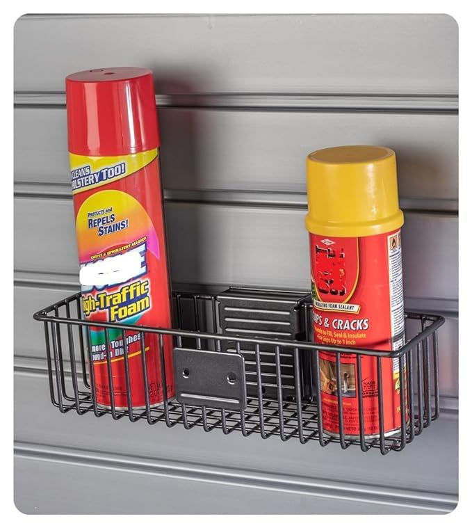 HandiSolutions HandiWall Small Basket - 3 Inch x 12 Inch (Pack of Two) for Storage on Garage Slatwall Panels - Image 3